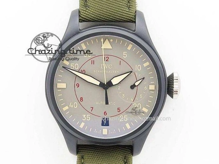MIROTIME 0428 SportInspired Portofino IW458101 RG MK 1:1 Best Edition Gray Dial On Brown Leather Strap MIYOTA 7165